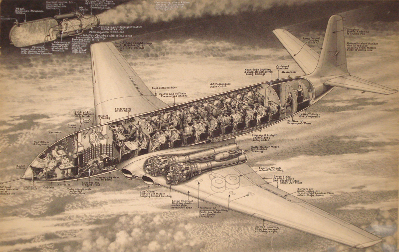 Illustration for article titled Feast your eyes on these rare aircraft cutaway drawings